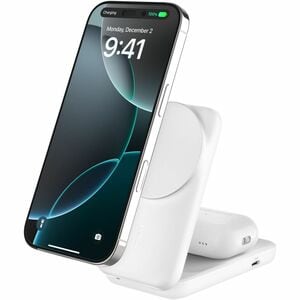 Belkin UltraCharge Induktionsladegerät - Weiß - für Qi2-fähiges Gerät, iPhone, AirPod, Smartwatch - Eingangsstecker: USB -