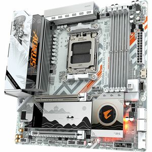 Aorus Ultra Durable B850M A ELITE WF7 ICE-P Gaming Desktop Motherboard - AMD B850 Chipset - Socket AM5 - Micro ATX - Ryzen