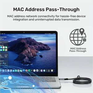 USB-C to RJ45 Ethernet Cable 1M Gigabit LAN Network supports Thunderbolt 3/4 and backward compatible.