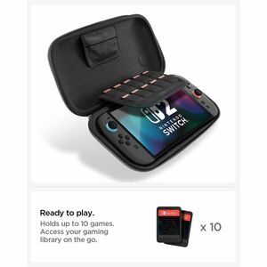 Spigen Klasden Carrying Case (Pouch) Nintendo Gaming Console - Charcoal Grey - Scratch Resistant, Drop Resistant, Scuff Re