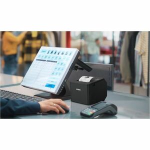 Epson TM-T82IV POS System, Mobile Direct Thermal Printer - Monochrome - Wall Mount - Receipt Print - USB - Serial - With C