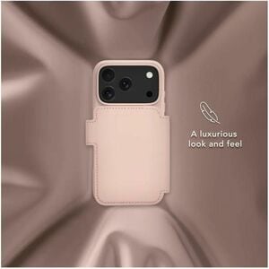 dbramante1928 ApS Lynge Carrying Case (Wallet) Apple iPhone 17 Pro Smartphone - Pink Sand - Stain Resistant - Plastic, Lea