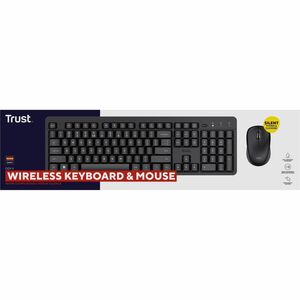 Trust Ody II Keyboard & Mouse - Spanish - USB 3.0 Membrane Wireless RF 2.40 GHz Keyboard - Keyboard/Keypad Color: Black - 