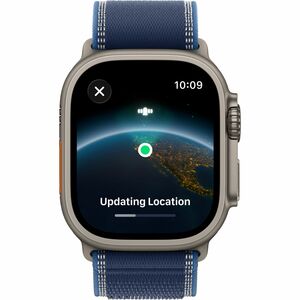 Apple Watch Ultra 3�GPS + Cellular�49mm�Natural Titanium Case with Blue/Bright Blue Trail Loop - S/M
