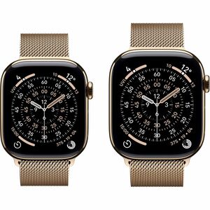 Apple Watch Series 11 Smartwatch - Golden Tasche, Farbe - Golden Band Color - Titan Gehäusematerial - Gummi Band Material 