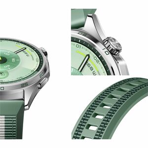 Huawei WATCH GT 6 Smart Watch - Round Case Shape - 46 mm Case Height - 46 mm Case Width - Purple Body Color - Green Band C