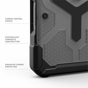 Urban Armor Gear Pathfinder Clear Case for Apple iPhone 17 Pro Max Smartphone - Hex - Ash, Black - Drop Resistant, Impact 