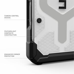 Urban Armor Gear Pathfinder Clear Case for Apple iPhone 17 Pro Smartphone - Hex - Ice/Silver - Drop Resistant, Impact Resi