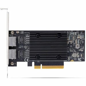 StarTech.com 2-Port PCIe 10Gb Ethernet Network Card, Dual RJ45 10GBase-T/Gigabit, Broadcom BCM57416 Chipset, NIC Card, Win