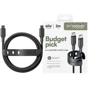 PanzerGlass empower 2 m USB-C Data Transfer Cable - Cable for MacBook, iPhone - First End: 1 x USB 2.0 Type C - Male - Sec