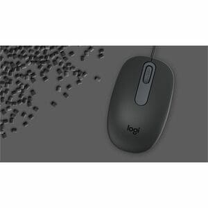 Logitech M86 鼠标 - A 型 USB - 光学机械 - 3 按钮 - 黑色 - 1 - 电缆 - 8000 dpi