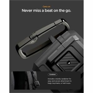 Spigen Lock Fit Carrying Case Apple AirPods Pro 3 - Matte Black - Drop Resistant - Thermoplastic Polyurethane (TPU) Exteri