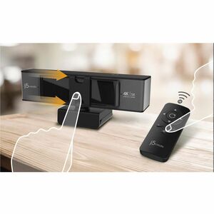 j5create JVCU435 Webcam - 8 Megapixel - 30 fps - Black, Silver - USB 2.0 Type A - 1 Each - 4K - 3840 x 2160 Video - CMOS S