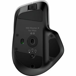 Logitech MX Master 4 for Mac Mouse - Bluetooth - USB Type C, USB Type A - Darkfield - 8 Button(s) - Space Black - Wireless
