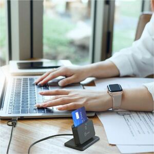 j5create JUR261-N Contact Smart Card Reader - Black - Banking, Digital Signature, Healthcare, Government - TAA Compliant -