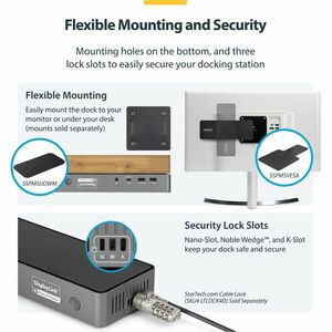 StarTech.com USB 3.2 (Gen 2) Type C Docking Station for Notebook, Workstation - Charging Capability - Space Gray - Desktop