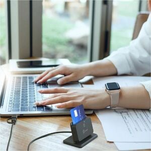 j5create JUR261-N Contact Smart Card Reader - Black - Banking, Government - TAA Compliant - CableUSB 2.0 Type A, USB 3.2 (
