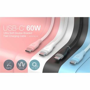 j5create JUCX18L18W-N 1,80 m USB-C Cabo de transferência de dados - 1 - Cable for Smartphone, Notebook, Tablet, Power Bank