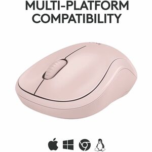 Mouse Logitech Silent M240 Travel - Bluetooth - Rosa - Inalámbrico - Simétrico