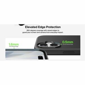 Belkin SheerForce Case for Apple iPhone 17 Smartphone - Textured Buttons, Textured Side - Black - Drop Resistant, Impact R