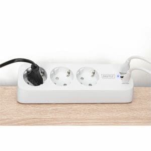 Digitus Power Strip - 3 x AC Power, 2 x USB Type A, 1 x USB Type C - 1.50 m Cord - 16 A Current - 250 V AC Voltage - 3.68 