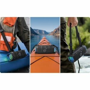 soundcore Boom 3i Portable Bluetooth Speaker System - 50 W RMS - Adventurer Black - 56 Hz to 20 kHz - Battery Rechargeable