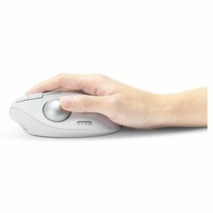 Kensington Pro Fit™ Ergo TB550 Trackball - Optical - Wireless - Bluetooth/Radio Frequency - 2.40 GHz - Rechargeable - Whit