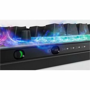 Alienware AW920K 游戏键盘 - 有线/无线 连接 - C型 USB 接口 - RGB LED - 英文（美国） - 月之暗面深邃黑 - Cherry MX红轴 按键开关 - Bluetooth/RF - 5.1 - 2.40 G