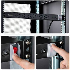 StarTech.com 14-Outlet Rackmount PDU, 1U Server Power Strip, 6x Front and 8x Rear Ports, Mounted Power Distribution Unit f