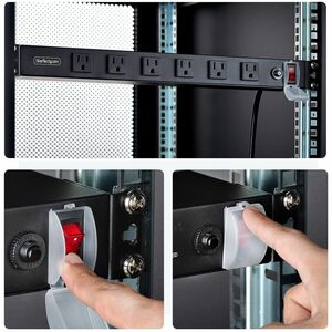 StarTech.com 12-Outlet Rackmount PDU, 1U Server Power Strip, Wide-Spaced Right-Angle Ports, Mounted Power Distribution Uni