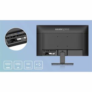 Hannspree HC241CFB 24" Class Full HD LED Monitor - 16:9 - 60.5 cm (23.8") Viewable - In-plane Switching (IPS) Technology -