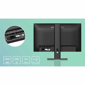 Hannspree HP241CJB 24" Class Full HD LED Monitor - 16:9 - 60.5 cm (23.8") Viewable - In-plane Switching (IPS) Technology -