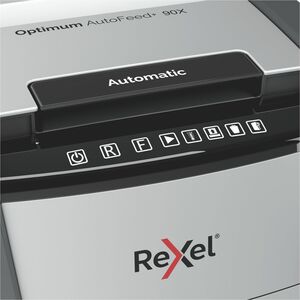 Rexel Optimum AutoFeed+ 90X Paper Shredder - Continuous Shredder - Cross Cut - 99 Per Pass - for shredding Paper - P-4 - 2
