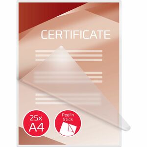 ACCO Peel'nStick Laminating Pouch - Sheet Size Supported: A4 216 mm Width x 303 mm Length - Laminating Pouch/Sheet Size: 2