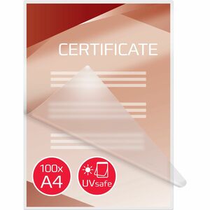ACCO UVSafe Laminating Pouch - Sheet Size Supported: A4 - Laminating Pouch/Sheet Size: 303 mm Width x 150 µm Thickness - H