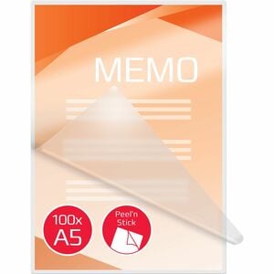 ACCO Peel'nStick Laminating Pouch - Sheet Size Supported: A5 154 mm Width x 216 mm Length - Laminating Pouch/Sheet Size: 1