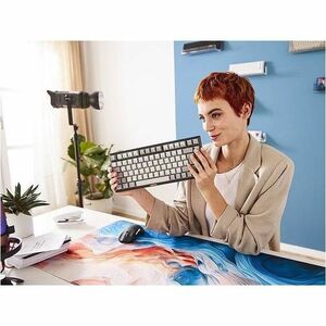 CHERRY G80-3960 Keyboard - Compact - Wired/Wireless Connectivity - USB Type C Interface - LED - English (UK) - Black - MX2