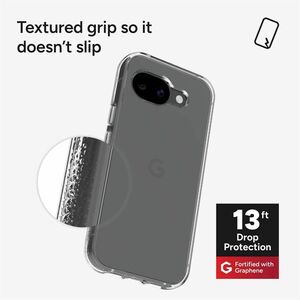 ZAGG Crystal Palace Case for Google Pixel 10a Smartphone - Texture Grip - Transparent - Scratch Resistant, Anti-scratch, Y