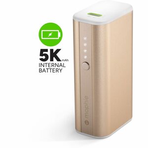 mophie Powerstation Mini Power Bank - Gold - For Apple Device, USB Type C Device, iPhone, Smartphone - 1 x Type-C 20W - 50