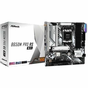 ASRock B650M Pro RS WiFi Gaming-Desktop-Motherboard - AMD B650 Chipsatz - Buchse AM5 - Micro ATX - Ryzen 9, Ryzen 7 Unters