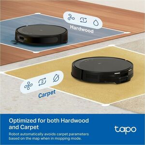 Tapo RV20 Max Schnurlos Saugroboter - 45 W Antrieb - 300 ml Staubkapazität - 300 ml Wassertankkapazität - Filter, Bürste -