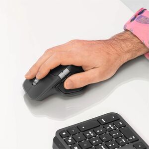 Logitech MX Master 4 鼠标 - 蓝牙/射频 - C型 USB, A 型 USB - 暗视野 - 8 按钮 - 珍珠白 - 无线 - 10 m - 2.40 GHz - 可充电 - 8000 dpi - 滚轮, 姆指旋轮