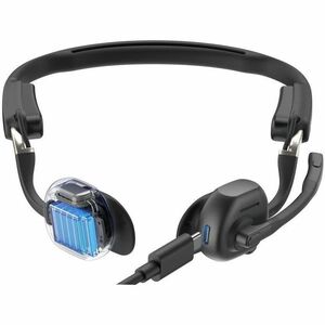 Shokz OpenMeet Wireless Open-ear, Over-the-head, On-ear, Over-the-ear Stereo Earset - Black - Binaural - Open - 2900 cm - 