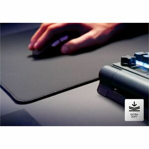 CHERRY XTRFY GP6 Groß Gaming-Mauspad - 400 mm x 460 mm x 4 mm Abmessung - Schwarz - Naturkautschuk - Maus