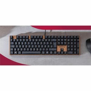 CHERRY MX3950 Gaming Keyboard - Full-size - Cable Connectivity - USB Type A Interface - Spanish - QWERTY Layout - Bronze -