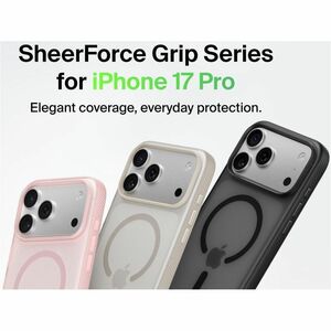 Belkin SheerForce Grip Series Case for iPhone 17 Pro - For Apple iPhone 17 Pro Smartphone - Anti-slip textured - Black - T
