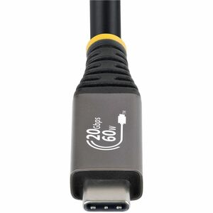 StarTech.com 3 m USB4 A/V/Power/Data Transfer Cable - 1 - Cable for Notebook, USB Device, Docking Station, Wall Charger, M