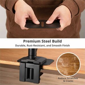 SIIG Adjustable Reinforcement Bracket Mount Plate-black Protects Your Desktop - Adjustable Reinforcement Bracket Mount Pla