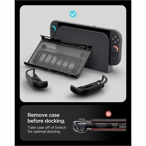 Spigen Case for Nintendo Gaming Console - Black - Thermoplastic Polyurethane (TPU), Polycarbonate (PC)