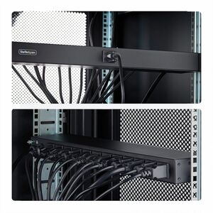StarTech 13-Outlet Rackmount PDU, 1U Server Power Strip, 1x Front and 12x Rear Ports, Mounted Power Distribution Unit for 